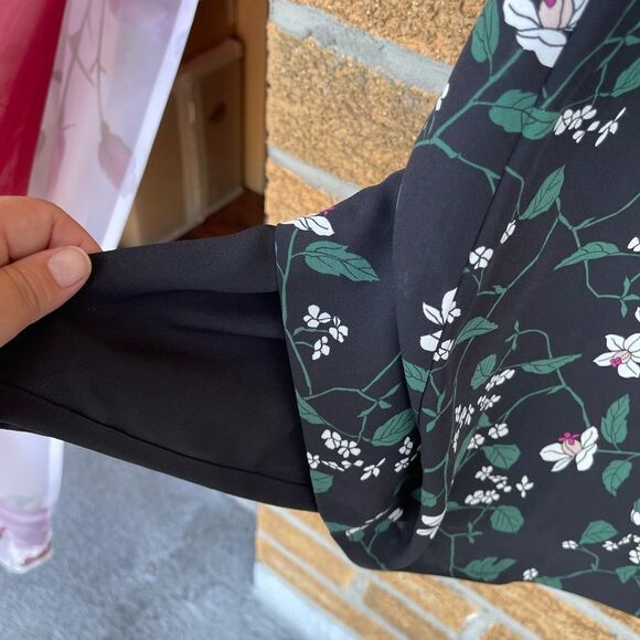 Hallhuber Mock-Neck Floral Dress 6 - Picture 9 of 14